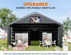 39 x 20 x 14 FT Black Inflatable Nightclub Tent with Pavilion in 39 x 20 x 14 FT, alternate view 3