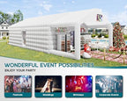39 x 20 x 14 FT White Inflatable Nightclub Tent with Gazebo in 39 x 20 x 14 FT, alternate view 4
