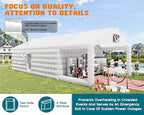 39 x 20 x 14 FT White Inflatable Nightclub Tent with Gazebo in 39 x 20 x 14 FT, alternate view 5