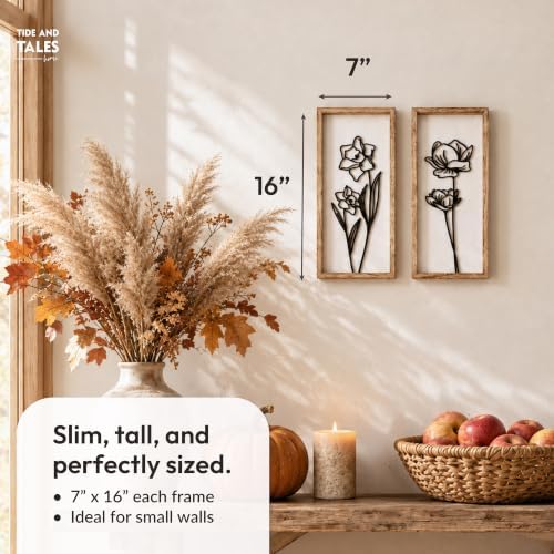 3D Black and White Floral Wall Art, Set of 2, Wall Art Set, alternate view 2