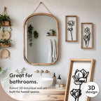 3D Black and White Floral Wall Art, Set of 2, Wall Art Set, alternate view 4