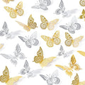 3D Butterfly Wall Decor 48 Pcs 4 Styles 3 Sizes, Butterfly Birthday Decorations Party Decorations Cake