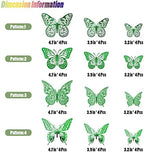 3D Butterfly Wall Decor 48 Pcs Dark Green Butterfly Decorations, alternate view 5