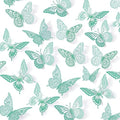 3D Butterfly Wall Decor 48 Pcs Pale Turquoise Butterfly Decoration