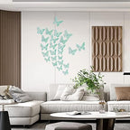 3D Butterfly Wall Decor 48 Pcs Pale Turquoise Butterfly Decoration, alternate view 2