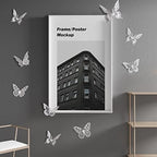 3D Butterfly Wall Decor 48 Pcs Pearl White Butterfly Decorations, alternate view 3