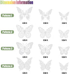 3D Butterfly Wall Decor 48 Pcs Pearl White Butterfly Decorations, alternate view 5