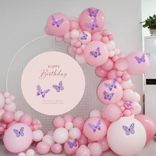 3D Butterfly Wall Decor 48 Pcs Purple Butterfly Decorations, alternate view 2