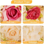 3D Flower Wall Backdrop 12 Pcs 15×15 Inch Champagne in 15×15 Inch, alternate view 5