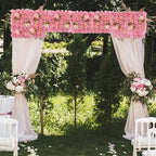 3D Flower Wall Backdrop 12 Pcs 15×15 Inch Pink Dahlia in 15×15 Inch, alternate view 2