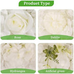 3D Flower Wall Backdrop 12 Pcs 15×15 Inch White Dahlia in 15×15 Inch, alternate view 5