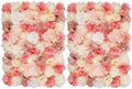 3D Flower Wall Backdrop 24x16 Inch Blush Pink & Ivory 2 Panels in 24x16 Inch