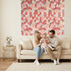 3D Flower Wall Backdrop 24x16 Inch Blush Pink & Ivory 2 Panels in 24x16 Inch, alternate view 2