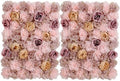 3D Flower Wall Backdrop, 24x16 Inch, Coffee & Pink, 2 Pack in 24x16 Inch