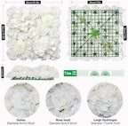 3D Flower Wall Panel 16pcs Artificial Floral Background-White, alternate view 7