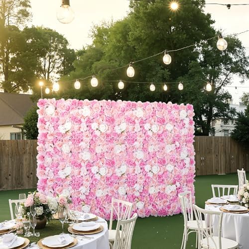 3D Flower Wall Panel, Artificial Floral Wall Background Mesh Backing Mat, Seamless Design&Easy Installation for, alternate