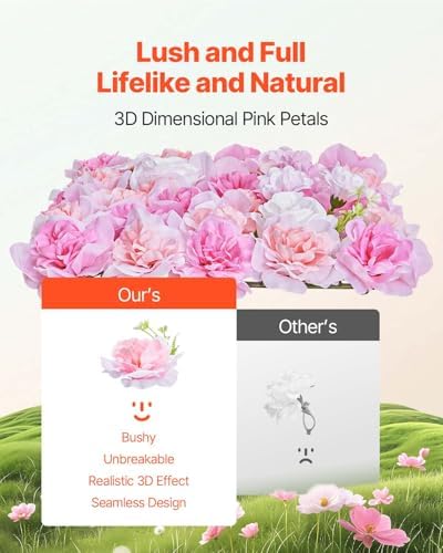 3D Flower Wall Panel, Artificial Floral Wall Background Mesh Backing Mat, Seamless Design&Easy Installation for, alternate
