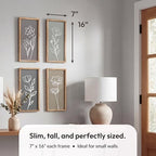 3d Framed Wall Art, Set of 4, Floral Boho Wall Decor, alternate view 4