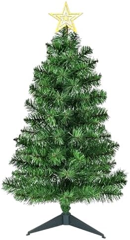 3FT Premium Hinged Artificial Holiday Small Mini Christmas Tree for Tabletop, Home, Office, Indoor and Outdoor