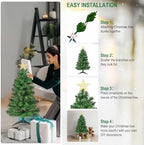 3FT Premium Hinged Artificial Holiday Small Mini Christmas Tree for Tabletop, Home, Office, Indoor and Outdoor, alternate