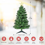 3FT Premium Hinged Artificial Holiday Small Mini Christmas Tree for Tabletop, Home, Office, Indoor and Outdoor, alternate