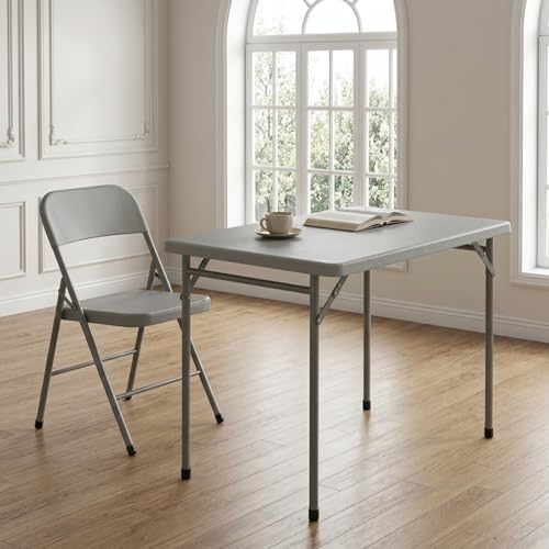 3ft Rectangular Folding Table for All-Occasion, Foldable Table with HDPE Tabletop and Steel Legs, Durable and, alternate view