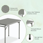 3ft Rectangular Folding Table for All-Occasion, Foldable Table with HDPE Tabletop and Steel Legs, Durable and, alternate view