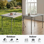 3ft Rectangular Folding Table for All-Occasion, Foldable Table with HDPE Tabletop and Steel Legs, Durable and, alternate view