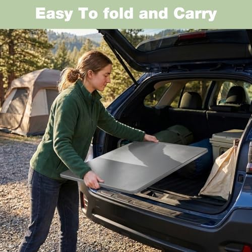 3ft Rectangular Folding Table for All-Occasion, Foldable Table with HDPE Tabletop and Steel Legs, Durable and, alternate view