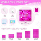3FTx4FT Sequin Wall Backdrop Hot Pink Shimmer Wall Backdrop Panels Shiny Party Background for Anniversary Disco, alternate