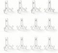 3inch Clear Plastic Easels or Stand/Plate Holders to Display Pictures or Other Items at Weddings, Home