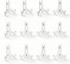 3inch Clear Plastic Easels or Stand/Plate Holders to Display Pictures or Other Items at Weddings, Home