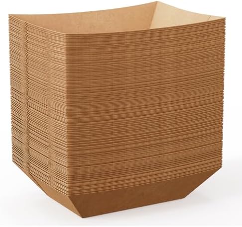 3lb Paper Food Tray 250 Pack Disposable Food Serving Holder Boat