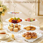 3Pack Cupcake Stand, 3 Tier Serving Tray Cupcake Tower Desert Table Display Set, for Birthday/ Baby Shower, alternate view 2