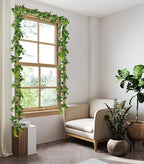 3Pc Fake Vines Artificial Ivy Garland Silk Pothos Leaf Plant 6.3Ft, alternate view 2