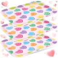 3Pcs 13 x 10 Inch Valentine's Day Serving Trays Candy Conversation Heart Platter Sweet Love Serving Dishes for