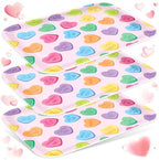 3Pcs 13 x 10 Inch Valentine's Day Serving Trays Candy Conversation Heart Platter Sweet Love Serving Dishes for