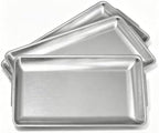 3Pcs 304 Stainless Steel Food Serving Tray, 12.6" Rectangular Serving Platters Multipurpose for Kitchen, Party