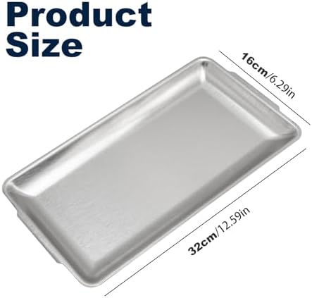 3Pcs 304 Stainless Steel Food Serving Tray, 12.6" Rectangular Serving Platters Multipurpose for Kitchen, Party, alternate