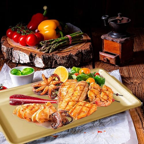 3Pcs 304 Stainless Steel Food Serving Tray, 12.6" Rectangular Serving Platters Multipurpose for Kitchen, Party, alternate