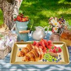 3Pcs 304 Stainless Steel Food Serving Tray, 12.6" Rectangular Serving Platters Multipurpose for Kitchen, Party, alternate
