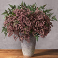 3Pcs 43In Faux Berry Stems, Artificial Nandina Fall Decor, Dusty Plum in Dusty Plum
