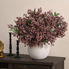 3Pcs 43In Faux Berry Stems, Artificial Nandina Fall Decor, Dusty Plum in Dusty Plum, alternate view 6