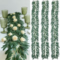 3Pcs 6.5FT Artificial Olive Leaves Vine, Silk Fake Olive Garland