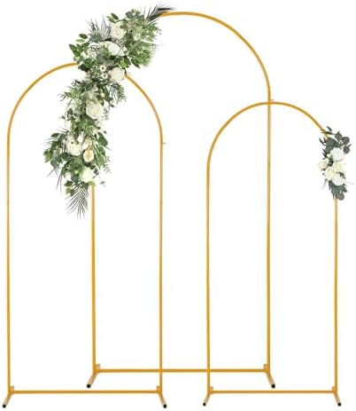 3PCS Arch Backdrop Stand 7.2/6.6/5.9FT Wedding Arches Balloon Arch Stand