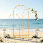 3PCS Arch Backdrop Stand 7.2/6.6/5.9FT Wedding Arches Balloon Arch Stand, alternate view 2
