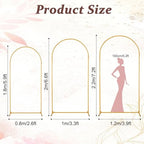 3PCS Arch Backdrop Stand 7.2/6.6/5.9FT Wedding Arches Balloon Arch Stand, alternate view 3