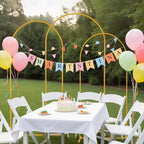 3PCS Arch Backdrop Stand 7.2/6.6/5.9FT Wedding Arches Balloon Arch Stand, alternate view 4