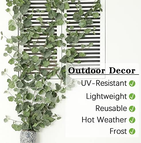 3Pcs Artificial Begonia Leaves Vine, Fake Hanging Ivy Garland, alternate view 5