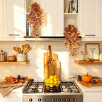 3PCS Artificial Fall Hanging Flowers Fake Mums for Outdoors in Hang Autumn Mix, alternate view 2